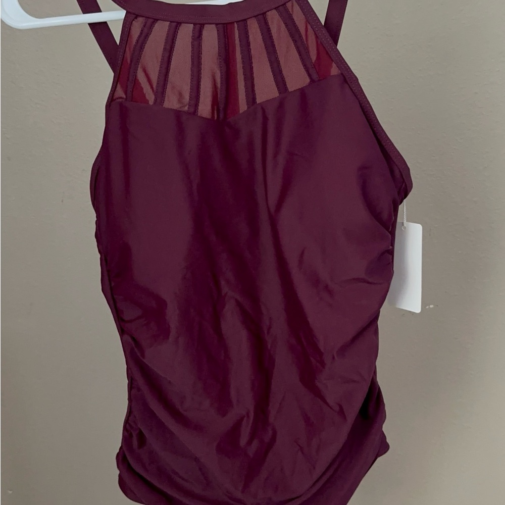 Red Sleeveless Ruched Cut Out Bodysuit